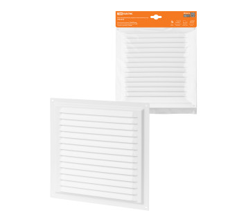 Решетка металл. 250х250, белая, с покрытием полимерной эмалью, TDM