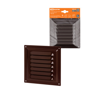 Решетка металл. 150х150, коричневая, с покрытием полимерной эмалью, TDM