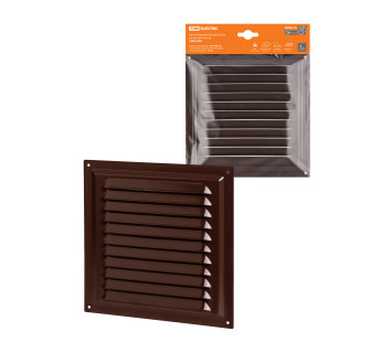 Решетка металл. 200х200, коричневая, с покрытием полимерной эмалью, TDM