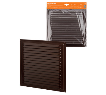 Решетка металл. 300х300, коричневая, с покрытием полимерной эмалью TDM