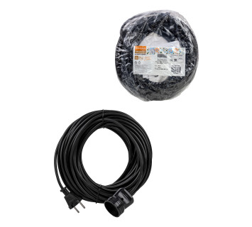 Удлинитель-шнур силовой народный ПВС 2200 Вт б/з, 20м, штепс. гнездо
