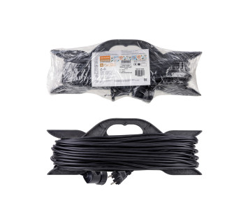 Удлинитель-шнур на рамке силовой народный ПВС 2200 Вт б/з, 30м, штепс. гнездо