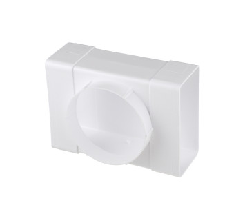 Тройник соединитель прямоугольного воздуховода с круглым, 60х120/D100, TDM