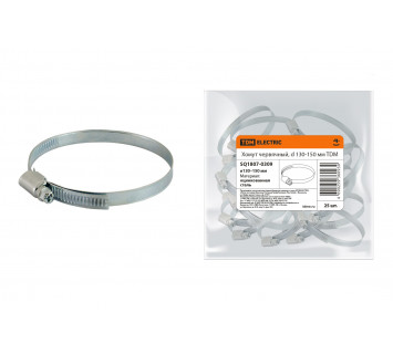 Хомут червячный, d 130-150 мм TDM