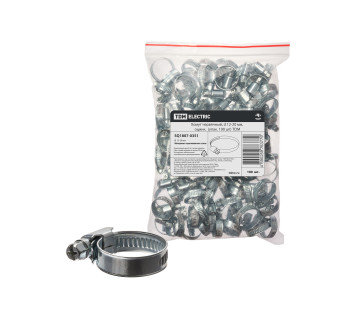 Хомут червячный, d 12-20 мм, оцинк  (упак. 100 шт) TDM