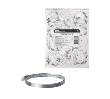 Хомут червячный, d 70-90 мм, оцинк  (упак. 100 шт) TDM