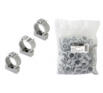 Крепеж-клипса для трубы D20 мм с фиксатором TDM