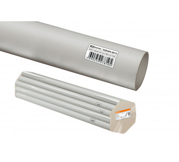 Труба гладкая жесткая ПВХ d 25 (74 м) длина 2 м индивид. штрихкод, серая TDM