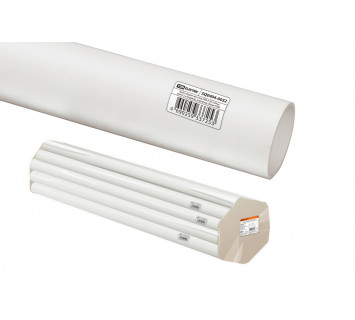 Труба гладкая жесткая ПВХ d 20 (104 м) длина 2 м индивид. штрихкод, белая TDM