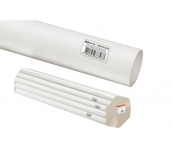 Труба гладкая жесткая ПВХ d 25 (74 м) длина 2 м индивид. штрихкод, белая TDM