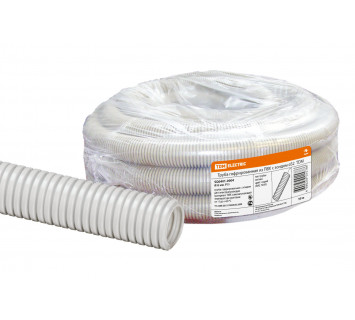 Труба гофрированная ПВХ d 32 с зондом (50 м) легкая TDM