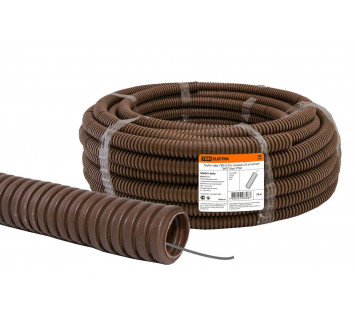 Труба гофрированная ПВХ d 20 с зондом (25 м) легкая 