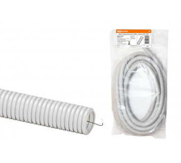 Труба гофрированная ПВХ d 20 с зондом (20 м) легкая TDM