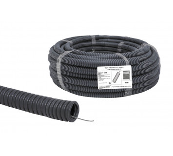 Труба гофрированная ПВХ d 25 с зондом (50 м) легкая Народная