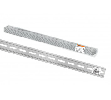 DIN-рейка алюминиевая усиленная 35х7,5х1,5х2000мм (перфорированная)TDM