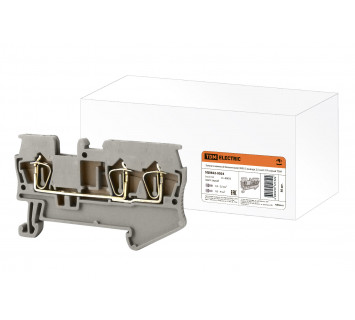 Зажим клеммный безвинтовой (ЗКБ) 3 вывода 2,5 мм2 31А серый TDM