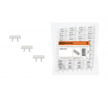 Маркеры для ЗКБ 6мм2 символы L1, L2, L3, N, PE (упак. 100 шт.) TDM