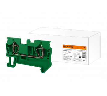 Зажим клеммный безвинтовой (ЗКБ) 1,5 мм2 17,5А зеленый TDM