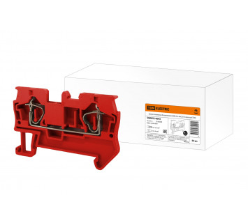 Зажим клеммный безвинтовой (ЗКБ) 2,5 мм2 31А красный TDM