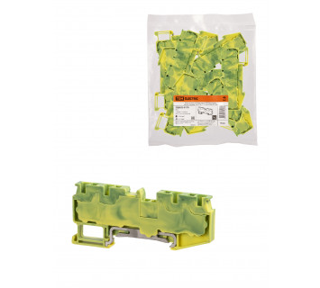 Зажим клеммный безвинтовой ЗКБ PEN быстрого зажима 4 вывода 4 мм2 (Ph-C PT 4-Q-PE) TDM