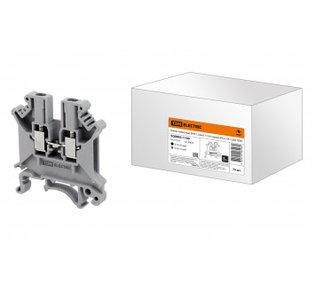 Зажим наборный ЗНН-1,5мм2 17,5А серый (Ph-C UK-1,5N) TDM