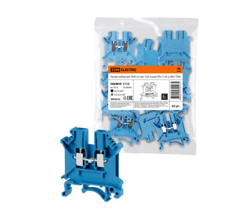 Зажим наборный ЗНН-2,5мм2 32А синий (Ph-C UK-2,5BU) TDM