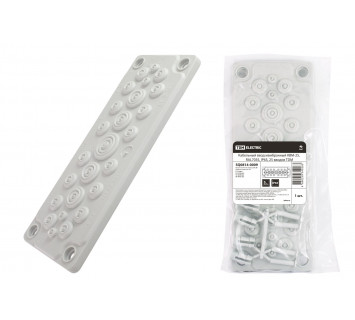 Кабельный ввод мембранный КВМ-25, ТЭП, RAL7035, IP66, 25 вводов TDM