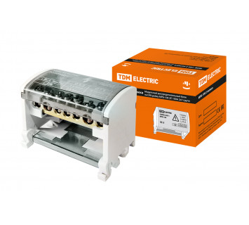Модульный распределительный блок на DIN-рейку МРБ-100 2П 100А 2х7 групп TDM