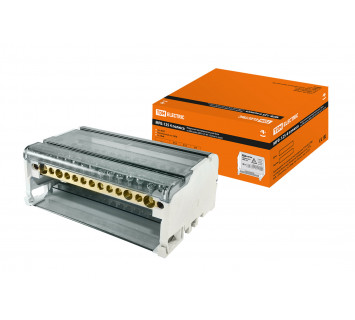 Модульный распределительный блок на DIN-рейку МРБ-125 4П 125А 4х15 групп TDM