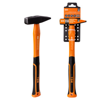 Молоток слесарный, 400 гр, кованый, с усилен. прорезиненной фиберглассовой рукояткой  