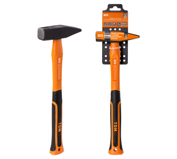 Молоток слесарный, 500 гр, кованый, с  усилен. прорезиненной фиберглассовой рукояткой 