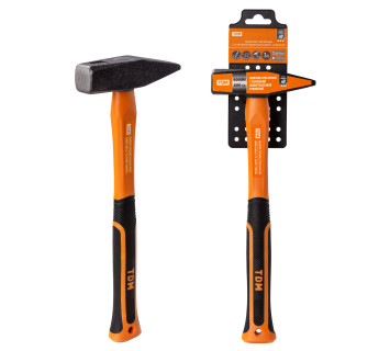 Молоток слесарный, 600 гр, кованый, с усилен. прорезиненной фиберглассовой рукояткой 