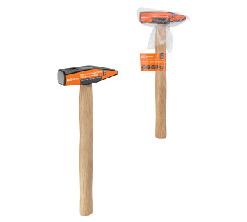 Молоток слесарный, 400 гр, кованый, с деревянной рукояткой 