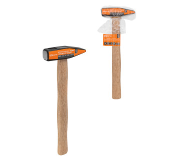 Молоток слесарный, 500 гр, кованый, с деревянной рукояткой 