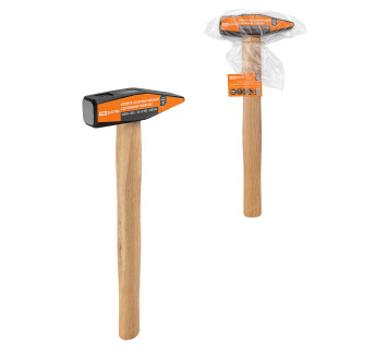 Молоток слесарный, 800 гр, кованый, с деревянной рукояткой 