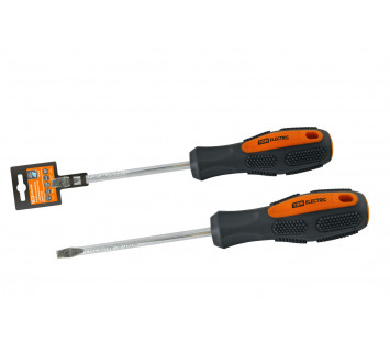 Отвертка шлицевая двухкомпонентная, CR-V тип SL5.0x150, серия 