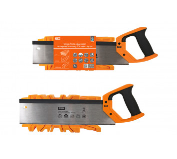 Набор: Пила обушковая по дереву/пластику 350 мм и стусло, закаленные зубья,  
