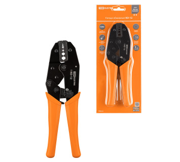 Клещи обжимные КО-12, обжим F и BNC разъемов (RG-58, RG-59, RG-62, RG-174, FO), 