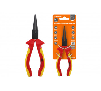 Круглогубцы диэлектрические, 160 мм, 1000 В, CR-V, «ЭкспертЭлектрик» TDM