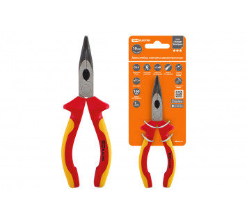 Длинногубцы изогнутые диэлектрические, 160 мм, 1000 В, CR-V, «ЭкспертЭлектрик» TDM