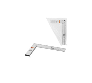 Угольник столярный 250 мм алюминиевый, усиленный, облегченная рукоятка, 