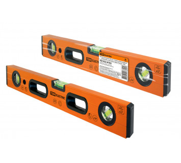 Уровень (ватерпас) 60 см, 3 глазка, алюминиевый, усиленный, с магнитом, серия 