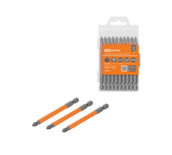 Набор бит PH2x90, односторонних, сталь CrV, Е 1/4