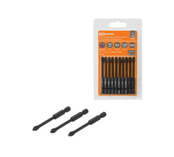 Набор бит PH2x70, односторонних, сталь S2, Е 1/4