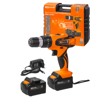 Дрель-шуруповерт акк. ДША-18-ЛК1 18 В, 2 А*ч Li-Ion 2 шт, 32 Нм, 0-1400 об/мин, кейс, 