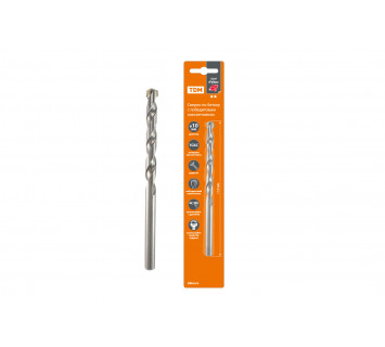 Сверло по бетону, ударное, 10?118 мм, победит. након, цилиндр. хвост, блистер 1 шт, 