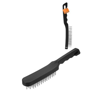 Щетка ручная, пластиковый корпус, 5-рядная, металлическая проволочная щетина, 