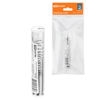 Припой ПОС 40, трубка с канифолью, ГОСТ 21931-76, ?1 мм, 10 г, колба, серия 