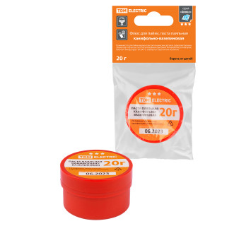 Флюс для пайки, паста паяльная канифольно-вазелиновая, 20 г, банка, инд. упаковка, серия 