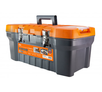 Ящик для инструментов ТЕХНИК-20, 51х26х22 см, метал. замки, лоток, два органайзера, «Рубин» TDM